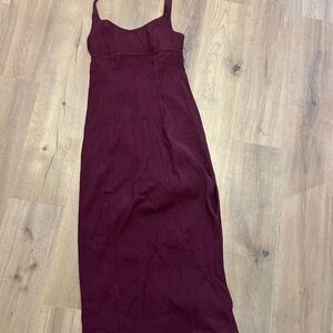 Elegant Burgundy Dress
